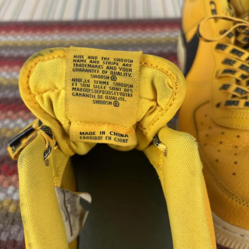 Nike Air Force 1 07 LV8 Shoes Mens Size 11 Yellow Black NBA AF-1 823511-701
